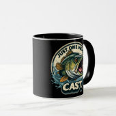 Just One More Cast Bass Fishing マグカップ (正面右)