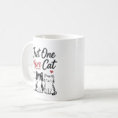 Just One More Cat Funny Cat Lover Quote コーヒーマグカップ (正面左)