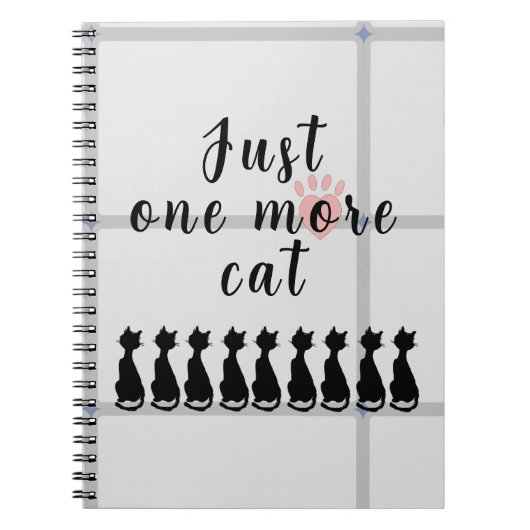Just One More Cat - Spiral Photo Notebook ノートブック (正面)