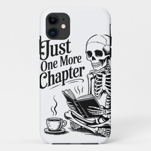 "Just One More Chapter"スケルトンブックラバーフォン Case-Mate iPhoneケース (裏面)