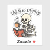 Just One More Chapter Book Lover Bookish Skeleton シール (シート)