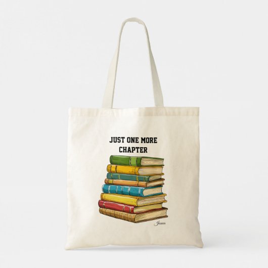 Just One More Chapter Book Lover Gift トートバッグ (裏面)