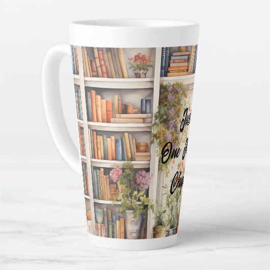 Just One More Chapter book lover Mug カフェラテマグ (左アングル)