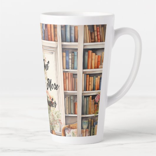 Just One More Chapter book lover Mug カフェラテマグ (右)