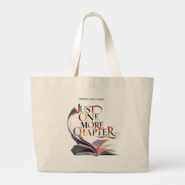Just One More Chapter" Book Lover Tote Bag ラージトートバッグ