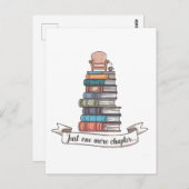 Just One More Chapter - Cozy Book Loverデザイン ポストカード (正面/裏面)
