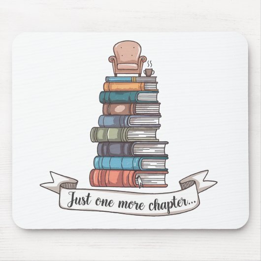 Just One More Chapter - Cozy Book Loverデザイン マウスパッド (正面)