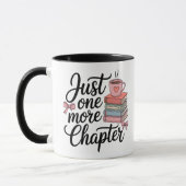 Just One More Chapter – Cozy Bookworm Design マグカップ (左)