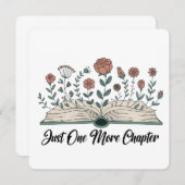 Just One More Chapter – Floral Book Lover 招待状 (正面/裏面)