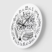 Just One More Chapter - for Book Readers Writers ラージ壁時計 (傾斜)