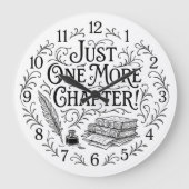 Just One More Chapter - for Book Readers Writers ラージ壁時計 (正面)