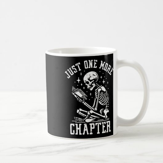 Just One More Chapter, Funny Skeleton Reading Book コーヒーマグカップ (右)
