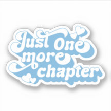 Just One More Chapter Groovyレトロ引用文ブルー文字