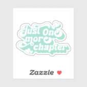 Just One More Chapter Groovyレトロ引用文ミント文字 シール (シート)