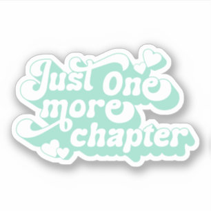 Just One More Chapter Groovyレトロ引用文ミント文字 シール