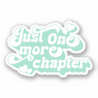 Just One More Chapter Groovyレトロ引用文ミント文字 シール