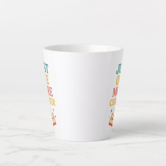 Just One More Chapter Mug - Cute Gift for Book Lov カフェラテマグ (正面)