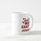Just One More Chapter Mug Maroon Bookworm コーヒーマグカップ (正面右)