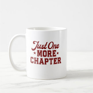 Just One More Chapter Mug Maroon Bookworm コーヒーマグカップ