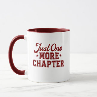 Just One More Chapter Mug Maroon Bookworm マグカップ