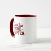 Just One More Chapter Mug Maroon Bookworm マグカップ (正面左)
