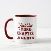 Just One More Chapter Mug Maroon Bookworm マグカップ (左)