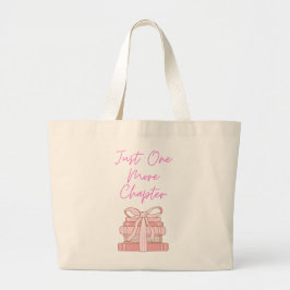 Just one more chapter tote bag gift book lover ラージトートバッグ