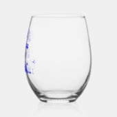 Just One More Drink Funny Retro Text ステムなしワイングラス (左)