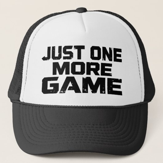 Just One More Game | Gamer Humor キャップ (正面)