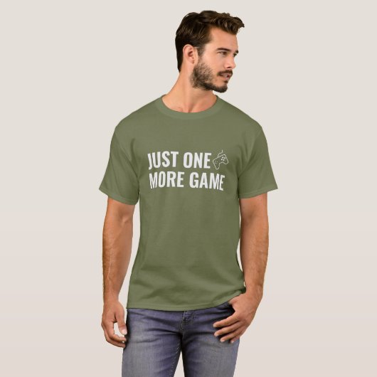 Just One More Game – Gamer Shirt für Herren Tシャツ (正面フル)