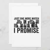 Just one more Match i Promise Funny Chess Lover サンキューカード (正面/裏面)