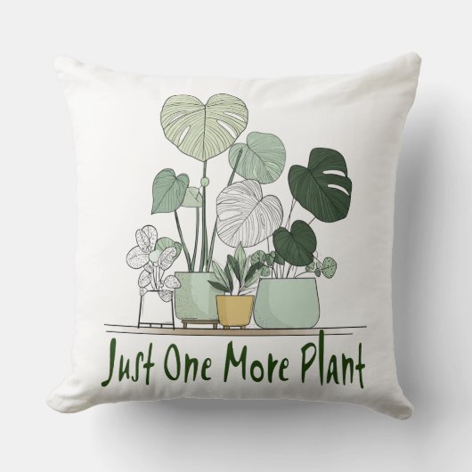 Just One More Plant クッション (正面)