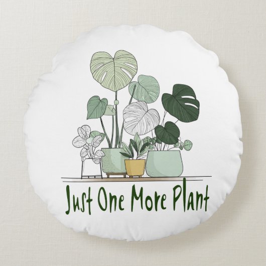 Just One More Plant ラウンドクッション (正面)