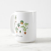 Just One More Plant lover, Plant lover green plant コーヒーマグカップ (正面左)