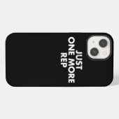 Just One More Rep Weightlifting Bodybuilding Gym T iPhoneケース (裏面横)