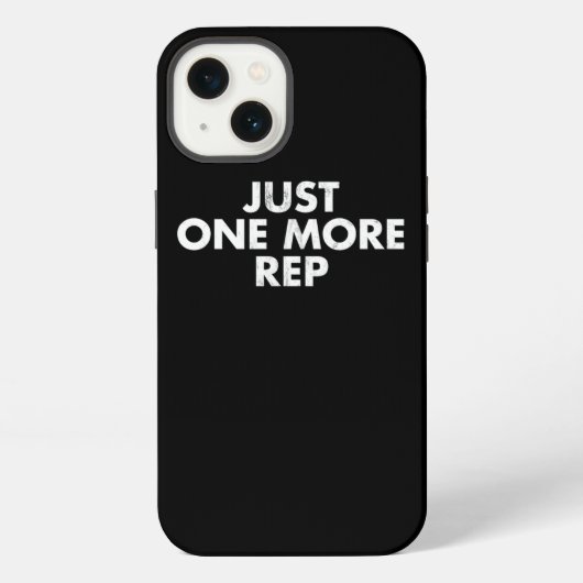 Just One More Rep Weightlifting Bodybuilding Gym T iPhoneケース (裏面)