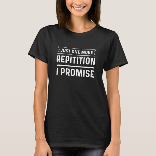 Just One More Repitition I Promise ASL Deaf Pride Tシャツ (正面)
