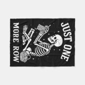 Just One More Row Crochet Skeleton Crocheting Knit フリースブランケット (正面(横))