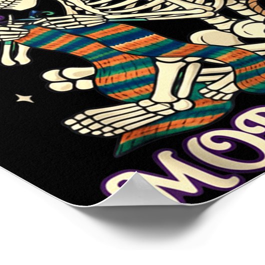 Just One More Row Crochet Skeleton Crocheting Knit ポスター (角)