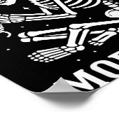 Just One More Row Crochet Skeleton Crocheting Knit ポスター (角)