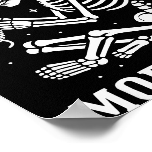 Just One More Row Crochet Skeleton Crocheting Knit ポスター (角)