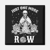 Just One More Row Crochet Skeleton Crocheting Knit マグネット (正面)