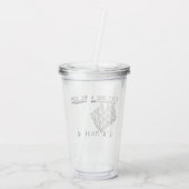 Just One More Row I'm Hooked Crochet Hook and Yarn アクリルタンブラー (裏面)