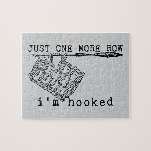 Just One More Row I'm Hooked Crochet Hook and Yarn ジグソーパズル (横)