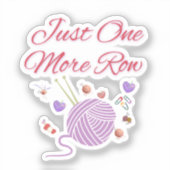 Just One More Row Knitting Art シール (正面)