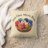 Just One More Row Knitting Pillow - Yarn Basket クッション (ブランケット)