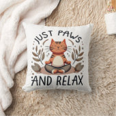 Just Paws and リラックス Yoga Cat クッション (ブランケット)