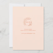 Just Peachy ウェディング・セーブ・ザ・デート（写真なし） セーブザデート (裏面)