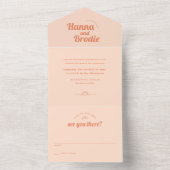 Just Peachy 結婚's All In One招待状 オールインワン招待状 (内側)