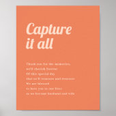 Just Peachy 結婚's Dispossible Camera Sign ポスター (正面)